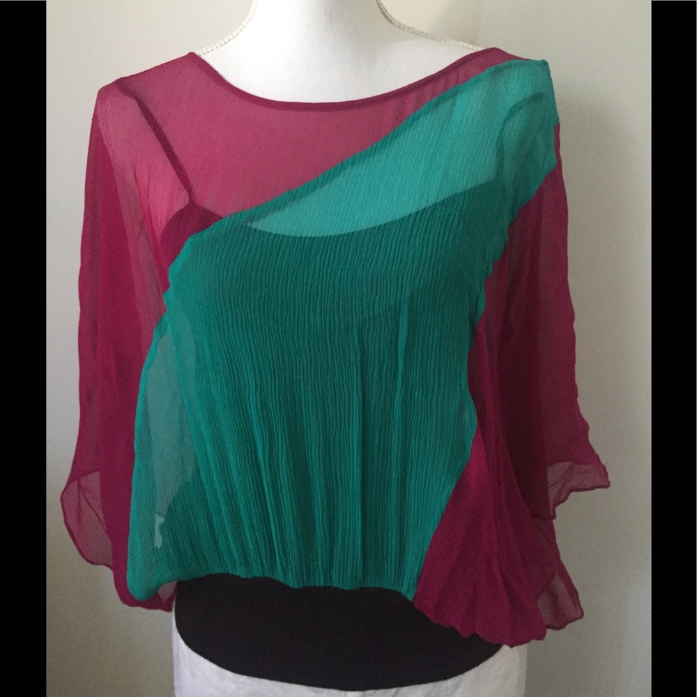 Diane Von Furstenberg silk top 2 piece size 6